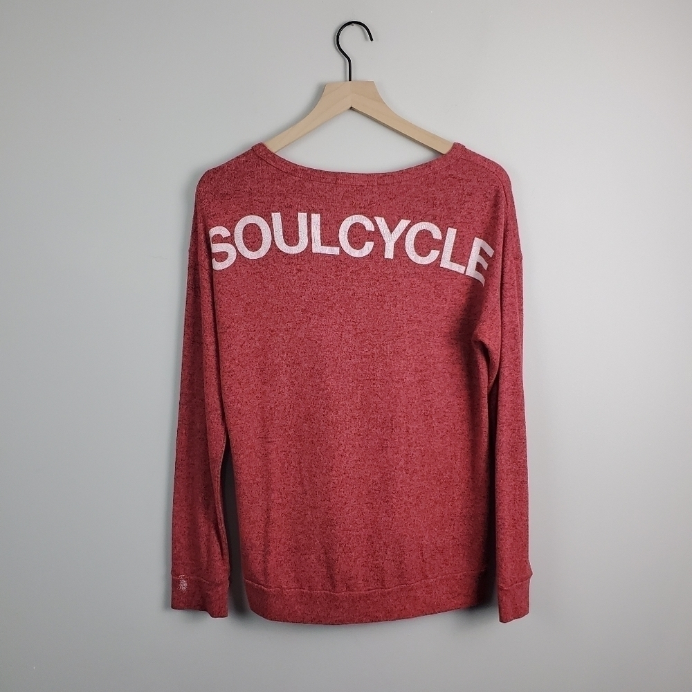 Soulcycle Women’s Red Heathered Long Sleeve Top Small